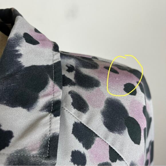 Cloth & Stone Grey Leopard Print Button Down Shirt - Picture 4 of 8